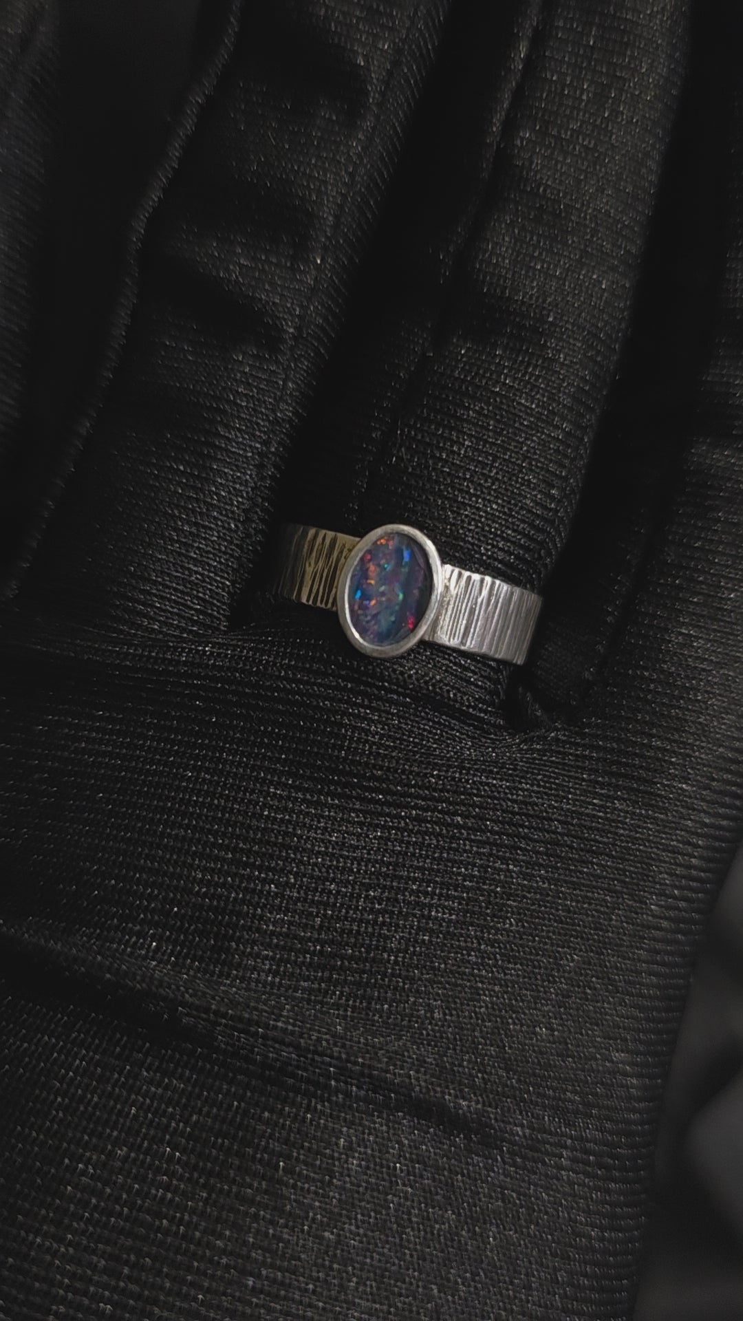 Australian opal in sterling silver