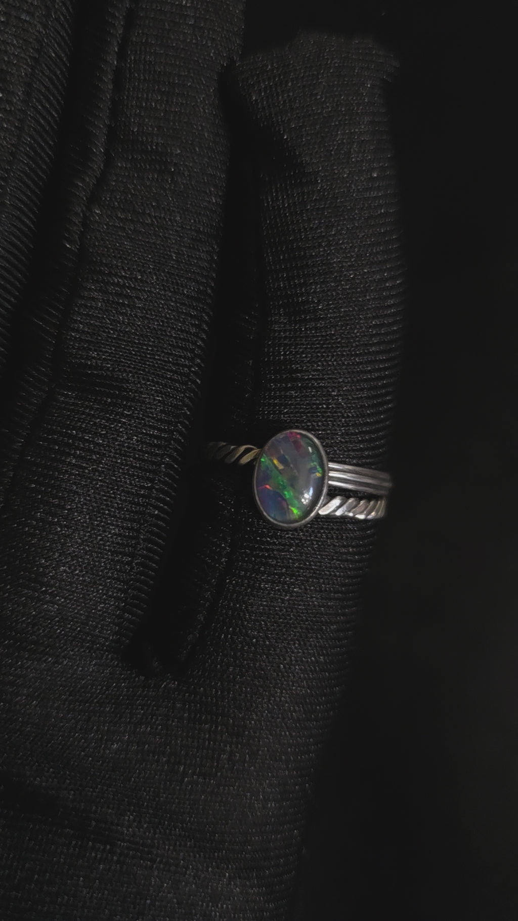 Australian opal set in sterling silver