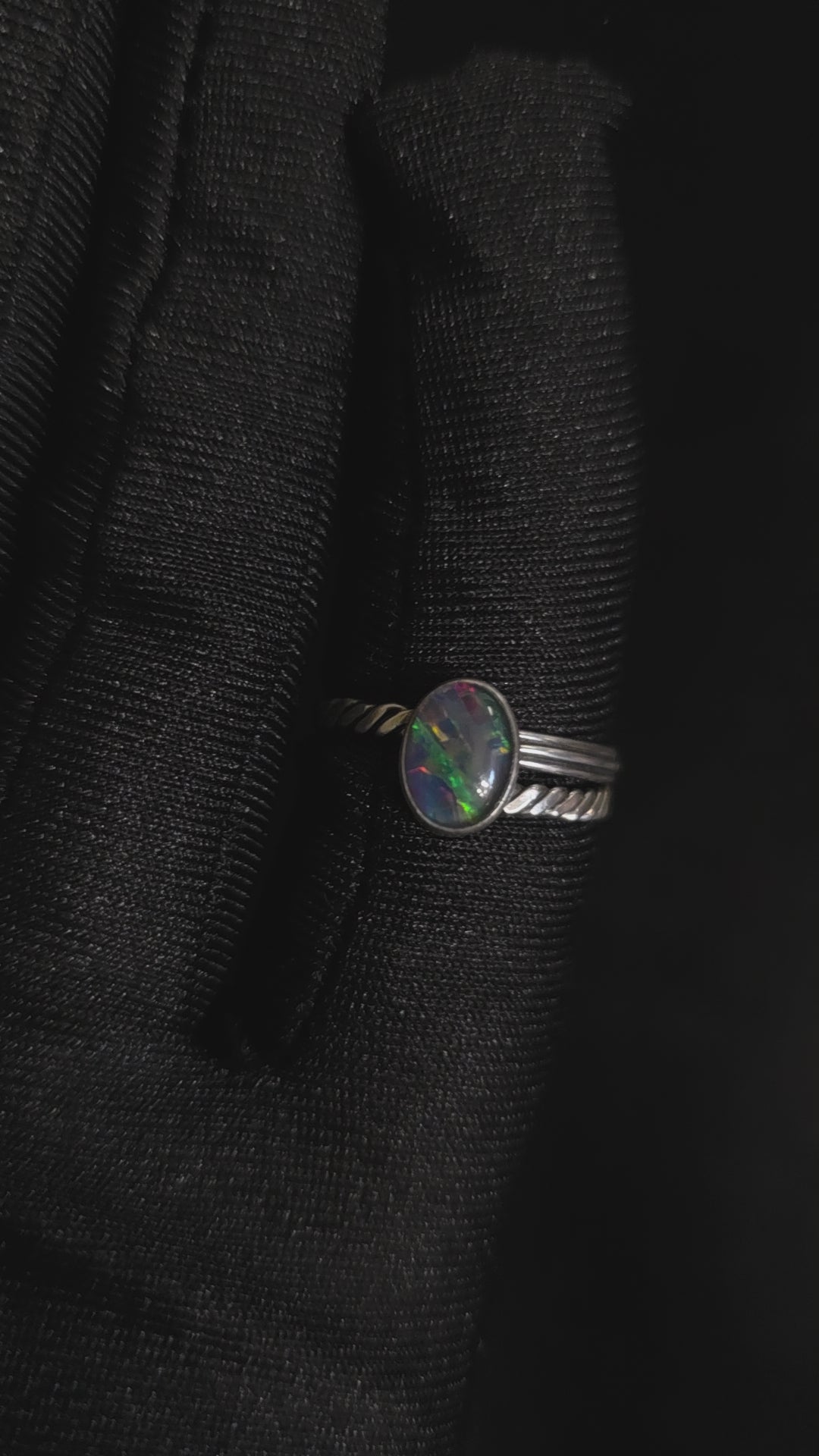 Australian opal set in sterling silver