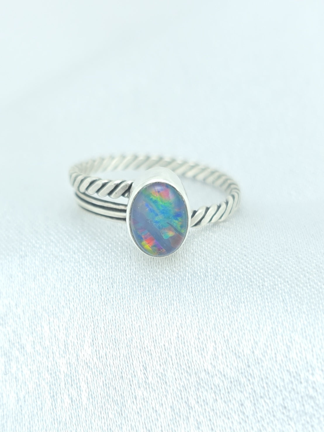 Australian opal set in sterling silver