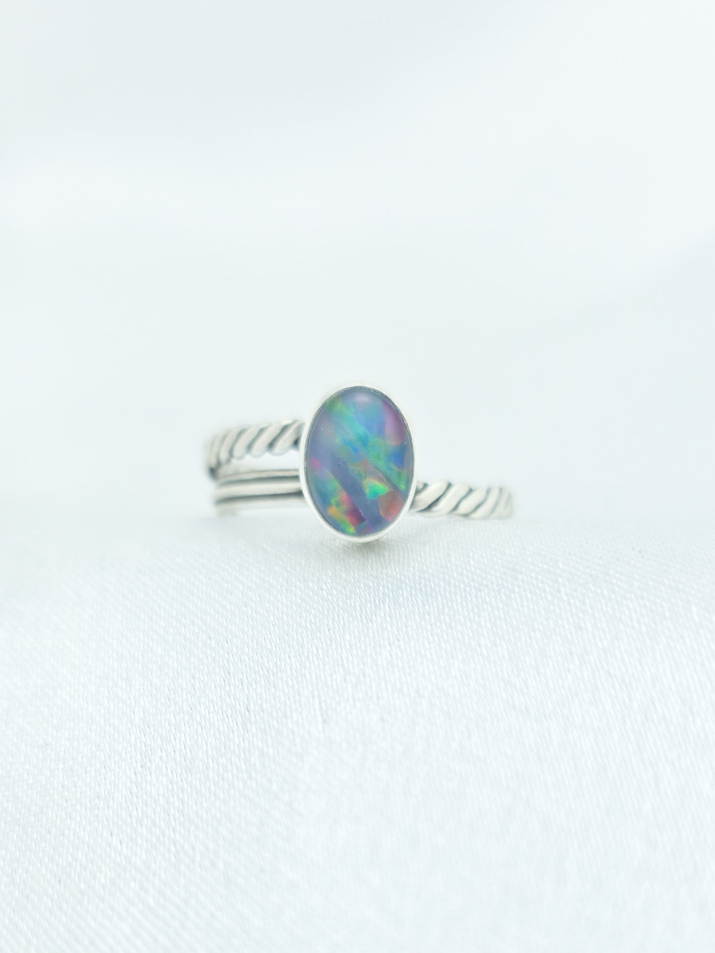 Australian opal set in sterling silver